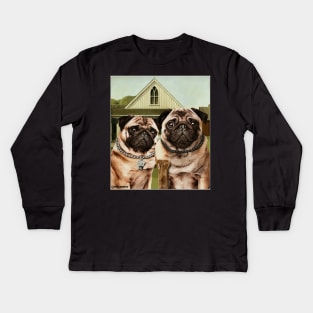 Gothic pugs Kids Long Sleeve T-Shirt